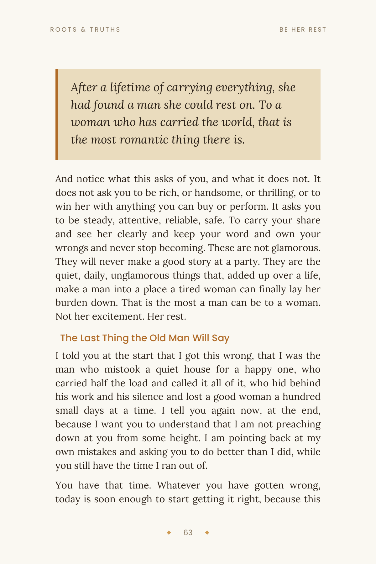 The Weight She Carries (For Him) - Roots & Truths eBook